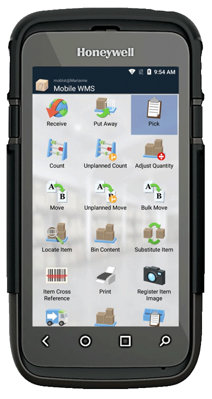 Pick Feature in Mobile WMS