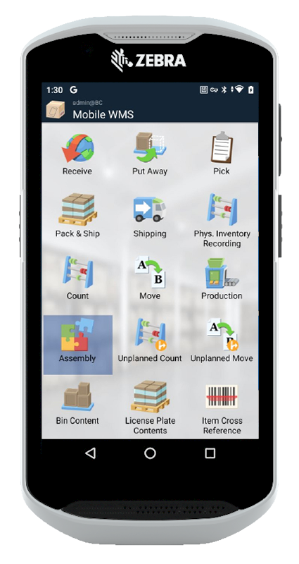 Assembly | Mobile WMS BC/NAV Features