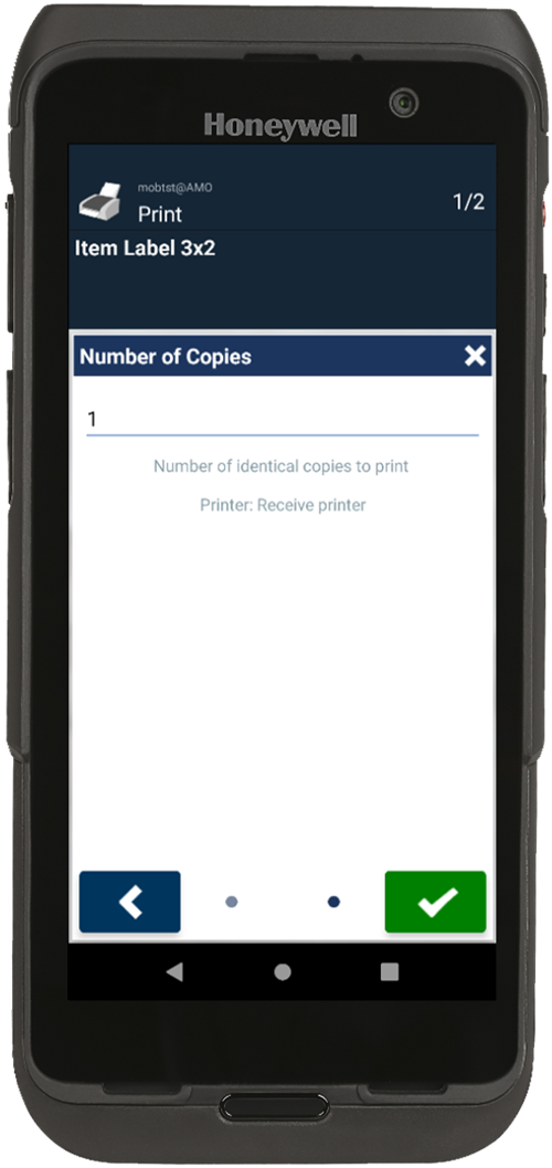 Print Label from Mobile Device | Mobile WMS BC/NAV Features
