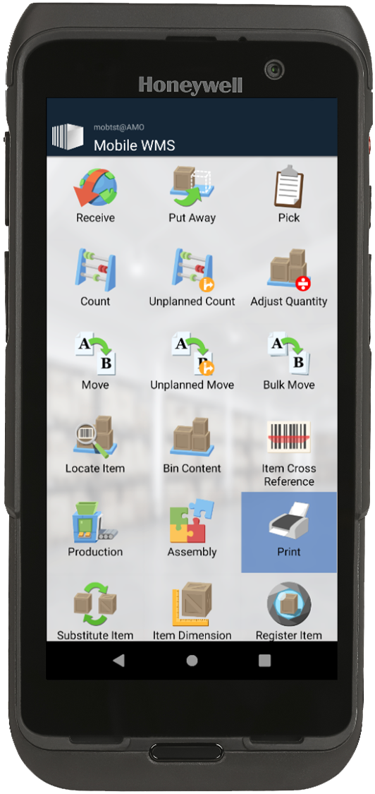 Print Label from Mobile Device | Mobile WMS BC/NAV Features
