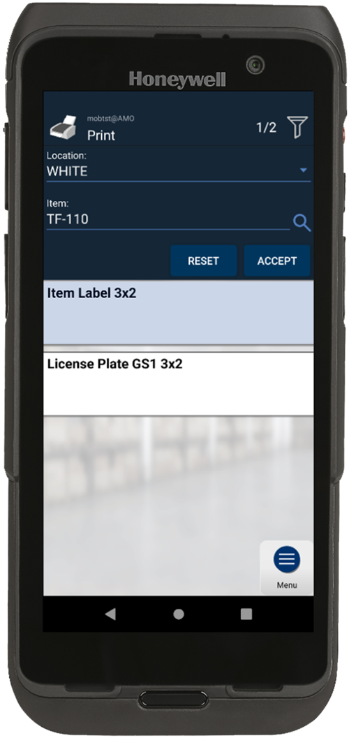 Print Label from Mobile Device | Mobile WMS BC/NAV Features